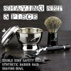Black New Triple Edge Shaving Razor - Ready to Use || Triple Edge Compatible Razor - Unbreakable Resin Handle - Includes Cartridge Easy to Replace - Three Blade Technology