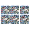 Portmeirion Home & Gifts Pimpernel - Strawberry Thief Blue Coasters - Set of 6 (Multi-colour)