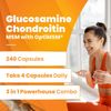 Doctor's Best Glucosamine Chondroitin Msm Joint Support 240 Count Capsules