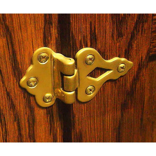 (5 Pack) Single Solid Brass Ice Box Hinge - Offset  3/8 inch DL-B324-POL