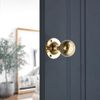 Infinity Decor Aged Brass Victorian Hammered Pattern Ball Round Door Knobs Pairs 45mm Pull Handles Set - Ideal for Interior & Exterior Use