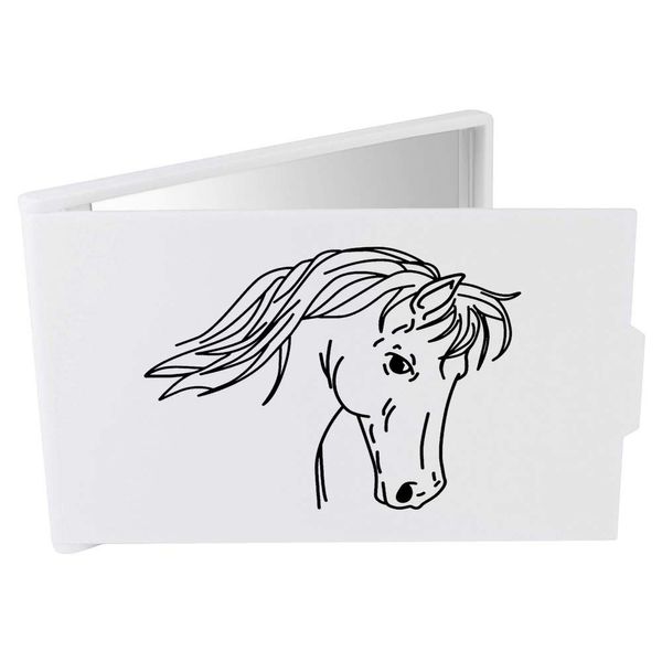 Azeeda 'Horse' Compact/Travel/Pocket Makeup Mirror (CM00003097)