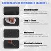 X AUTOHAUX Black Car Armrest Box Protector Cover Pad Replacement Black Stitches