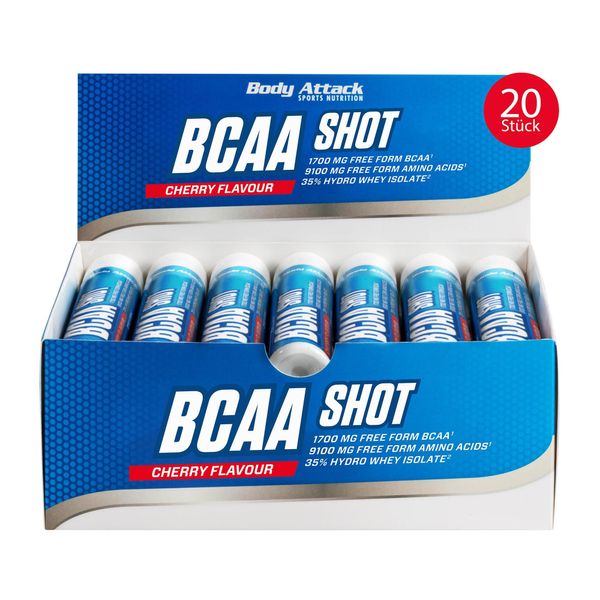 Body Attack 25ml BCAA Shots - Pack of 20 Shots