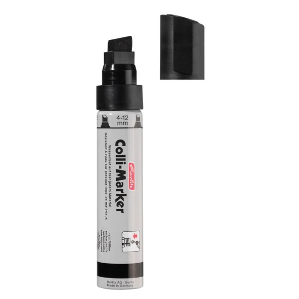 Herlitz 4-12mm Permanent Colli Marker - Black (10 Pieces)
