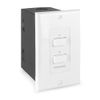 Power Dynamics PDWS2 In-Wall Speaker Selector Switch - 100W Dual Zone A/B Passive Speaker Control System, Push Button Operation, Easy Install Wall Box Included, White