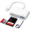 USB C Card Reader Compatible with iPhone 15 Pro USB C to Micro SD TF Card Reader 3 in 1 USB C to USB Camera Memory Card Reader Adapter Compatible with iPhone