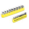 46PCS HOUSEHOLD HAND TOOL KIT SCREWDRIVER SOCKETS HAMMER TEST PEN TOOLBOX YELLOW