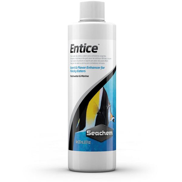 Seachem Entice 250mL Fish Food Flavor & Scent Enhancer for Finicky Fish