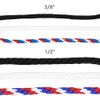 SGT KNOTS Solid Braid Polypropylene Dock Lines - All Purpose Marine Docking Ropes for Boat/Boats (1/2" x 15ft, 2 Pack - Black)