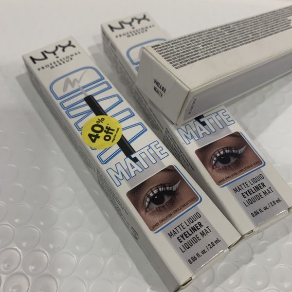 (3) NYX Vivid Matte Liquid Eyeliner WHITE VMLL02 Eye Liner