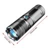 10W Laser White LED Flashlight Zoomable USB Rechargeable Torch High Brightness