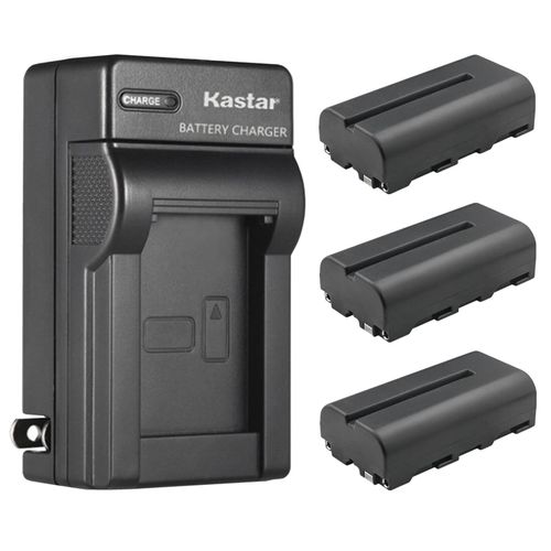 Kastar 3-Pack NP-F550 / NP-F570 Battery and AC Wall Charger Replacement for RGB Voice U502 5.5" Touchscreen High-Bright On-Camera Monitor, RGB Voice U501 5.5" Touchscreen On-Camera Monitor