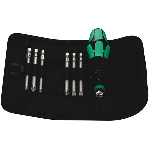 Wera Kraftform Kompakt 40 Bitholding Screwdriver with bits in pouch, PH/PZ/SL, 7pc, 05059298001