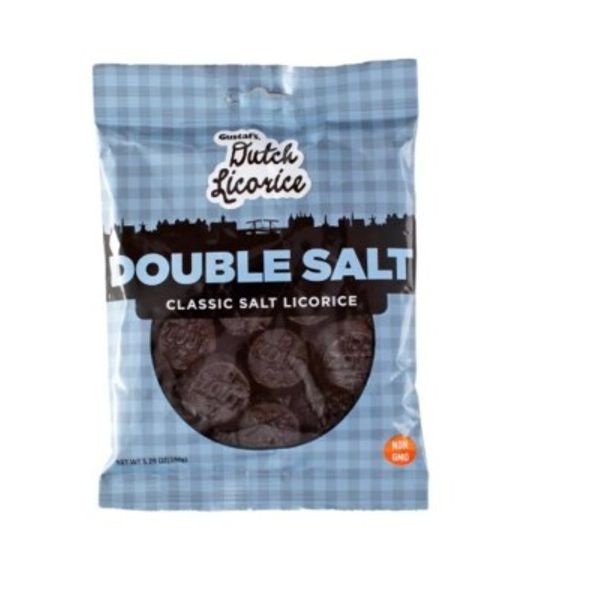 Gustaf's Double Salt Traditinal (Black) Licorice  5.29 Oz Bag