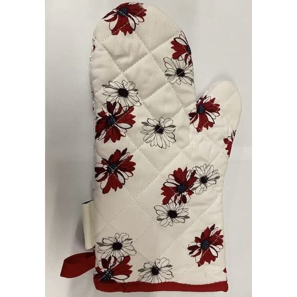 1 Oven Kitchen Cooking Gauntlet Red Flower