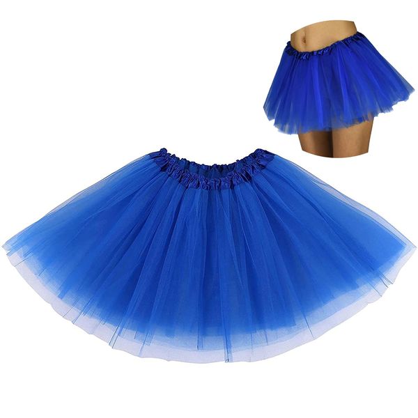 KICOFIT Tutu Skirts Women Girls Halloween Costume Party Dress Up Running Skirt 4 Layers 5 Layers Navy