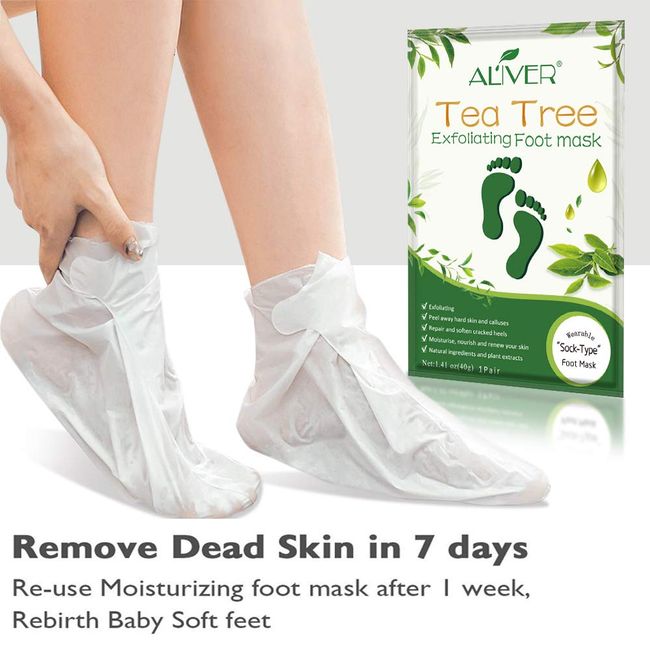 ALIVER Foot Peel Mask 3 Pack, Exfoliator Peel Off Calluses Dead Skin Callus  Remover, Baby Soft Smooth Touch Feet-Men Women (Lavender)