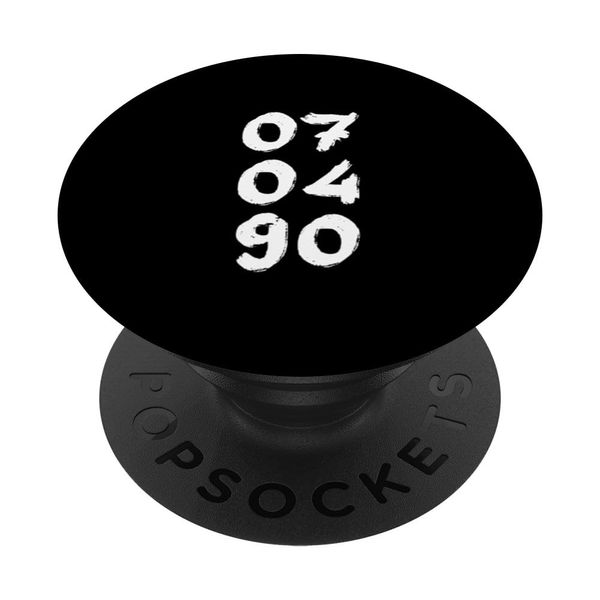 07.04.90 - Birthdate Design with Birth Day.Month.Year PopSockets Swappable PopGrip