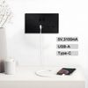 JIMEIDA 2 Pack Double Switched Socket Black 13 Amp with USB-A And Type-C Charging Ports PC Panel Wall Outlet Power Socket