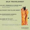 Cocoon Silk Sleeping Bag, dark blue, 86"x35"