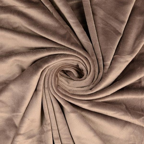 Squish Cuddle Fleece Velour Fabric Material Chocolate Brown 1MTR