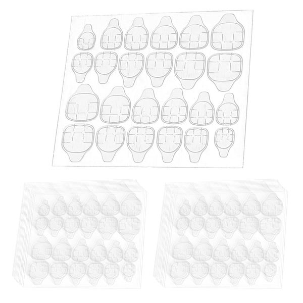 Transparent False Nails Stickers, 480 Pcs Double-Sided Nail Glue Sticker Jelly Nail Adhesive Tabs, Waterproof Breathable Fake False Nail Glue Set for DIY Manicure Nail Art Decoration