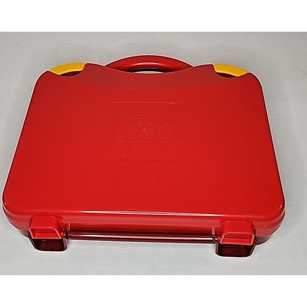 Lego Carrying Case Yellow and Red 2012 Moveable Compartments