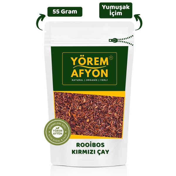 Yörem Afyon Zengin Aromalı Diyet Dostu Vitamin & Mineral Deposu Rooibos Çay, Kırmızı Çay | 55Gr.