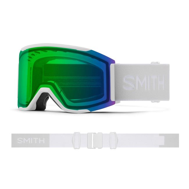 Smith Optics Squad MAG Snow Goggle White ChromaPop Everyday Green
