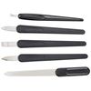Clauss Manicure Case Real Leather, Black - 10-Part