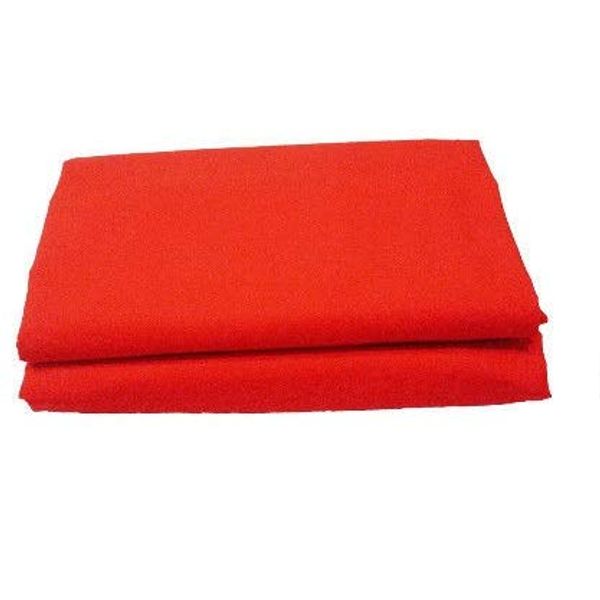 Super King Red Flat Sheets Plain Dyed Flat Sheet - Size 274cm x 295cm, Super King Red