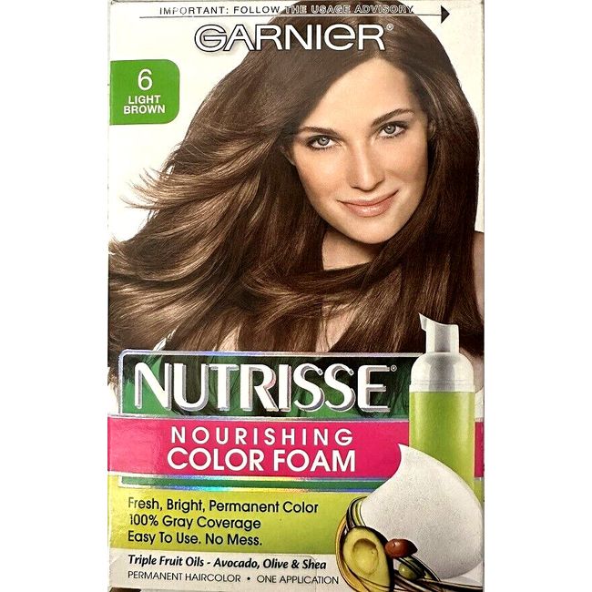 Garnier Nutrisse Color Creme Permanent Foam #6 Light Brown