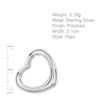 Tuscany Silver Women's Sterling Silver Large Float Heart Pendant