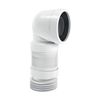 McAlpine WC-CON8F 90 Degree Flexible WC Connector, White