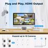10CH 2MP CCTV PTZ WIFI Wireless Security Night Vision Add-on Camera System 500GB