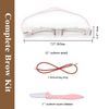 Eyebrow Stencil Shaper Kit, 12 Pieces Reusable Eyebrow Shapers Template Stencils with 1 Straps and 1 Eyebrow Razor Trimmer, DIY Eyebrow Stamp Kit for Grooming and Drawing Brows for 3 Minutes Makeup
