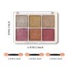 Mirror Powder Solid Nail Powder 6 Colors Palette Mirror Nail Powder Nail Art Resin Gel Nail Metallic Nail Powder with Tips (Metallic)