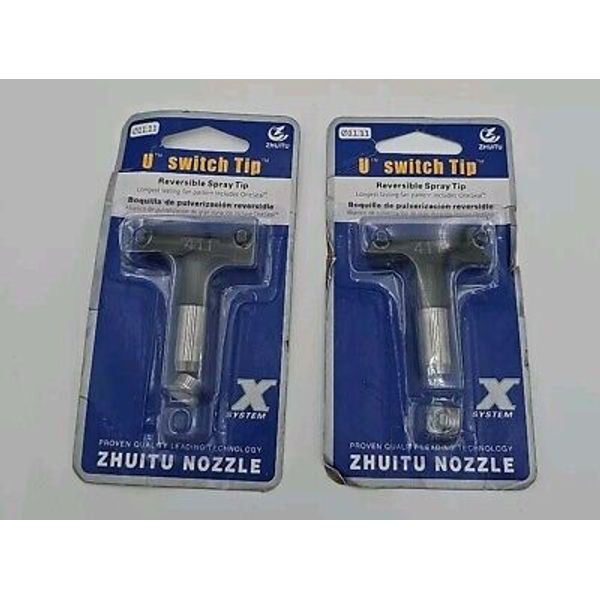 Paint Sprayer U Switch Tip Reversible Spray Tip 411 Lot Of 2 New