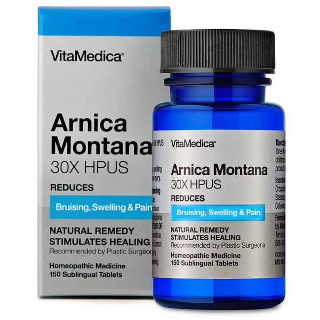 VitaMedica | Arnica Montana | 30X | HPUS | Made in USA | Plant Based | Homeopathic | Arnica Tablets | 150 Ct | Sublingual Tablets