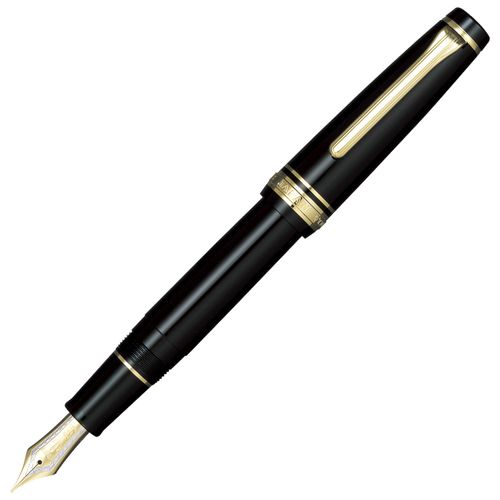 Sailor 11-2036-220 Fountain Pen Professional Gear Gold, Fine Nib, Black