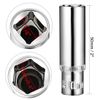 sourcing map 4 Pcs 1/4 Inch Drive 10mm 6-Point Deep Socket, Metric, Cr-V