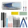 WMYCONGCONG 25 PCS Gundam Modeler Basic Tools Craft Set Hobby Building Tools Kit for Basic Model Building Repairing and Fixing Blue