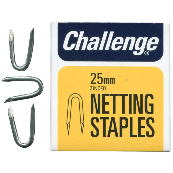 Netting Staples Zinced, 25MM (225G), Staples Fasteners, Hardware - 12024