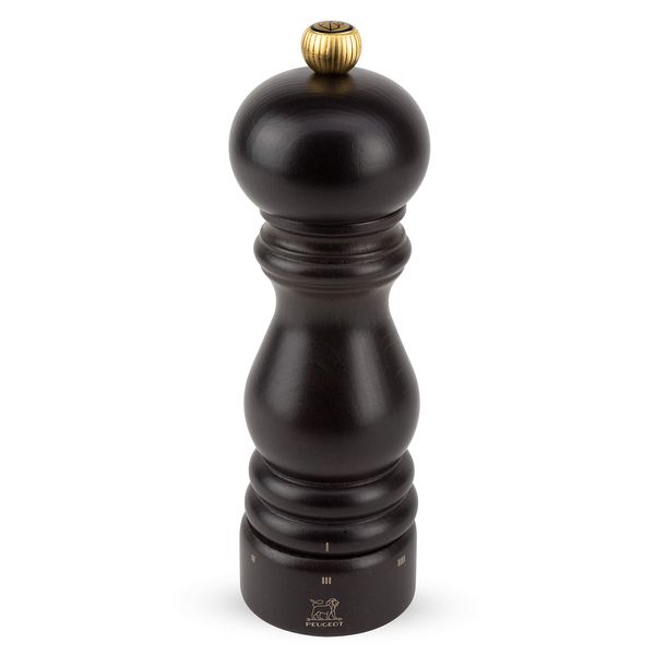 PEUGEOT - Paris u'Select 18 cm Pepper Mill - 6 Predefined Grind Settings - Made With PEFC Certified Wood - Made In France - Chocolate Colour