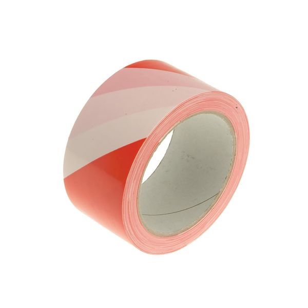 Professional Self-Adhesive Hazard Tape Red/White 50 mm x 33 m