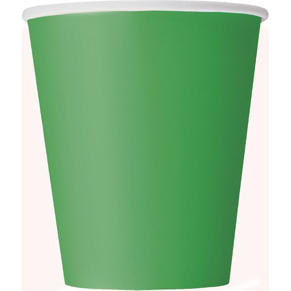 Unique Party 31866 - 9oz Emerald Green Paper Cups, Pack of 14