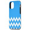 iPhone 13 Pro RETRO ZIGZAG CHEVRON PATTERN BLUE AND WHITE Case