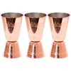 Silent Pool Copper Bar Jigger - Reversible Single & Double Gin & Spirit Measurer - (3 Pack)