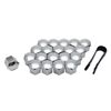 Hexagonal Protection Caps, Riloer 20X 19mm Silver Car Wheel Nut Universal Bolt Cap